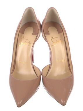 Christian Louboutin Blush Patent Leather Pointed Pumps